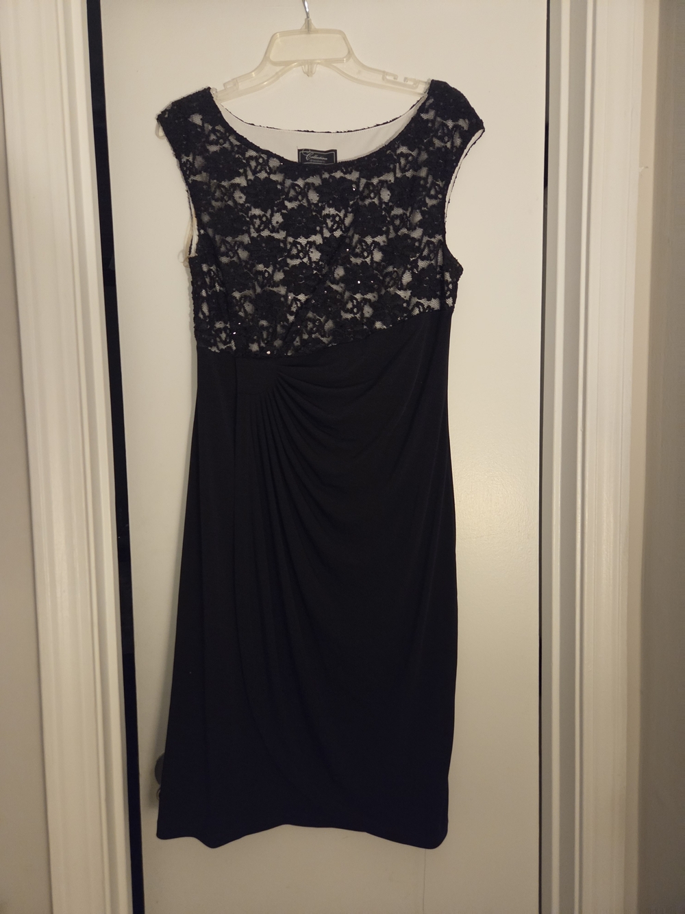 dressbarn Black Lace Bodice Sleeveless Dress